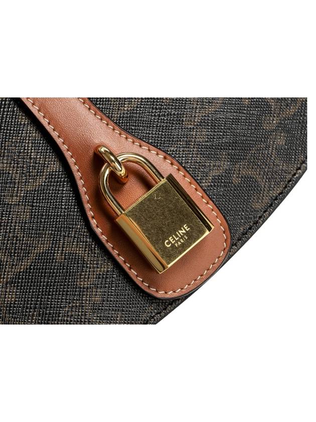 Celine Clutch on Strap Tabou Triomphe Canvas Calfskin Tan 10I592DQ2 04LU - HERMES - BALAAN 6