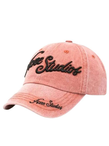 Embroidered Logo Ball Cap Brick Red - ACNE STUDIOS - BALAAN 1