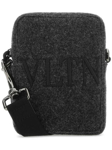 VLTN Embroidered Cross Bag Grey - VALENTINO - BALAAN 1