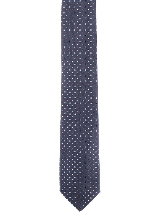 Men's Silk Tie Navy - SALVATORE FERRAGAMO - BALAAN 2