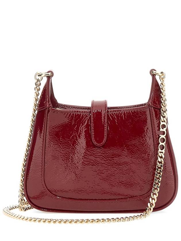 Jackie Notte Patent Leather Mini Shoulder Bag Bordeaux - GUCCI - BALAAN 4