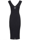 Women's Sleeveless Midi Dress Black - MONCLER - BALAAN 2