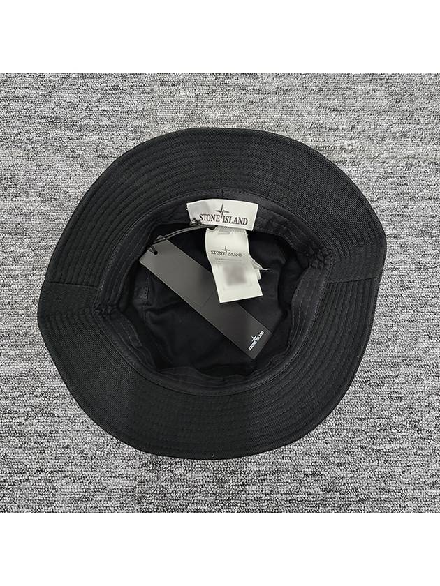 Compass Motif Bucket Hat Black - STONE ISLAND - BALAAN 7