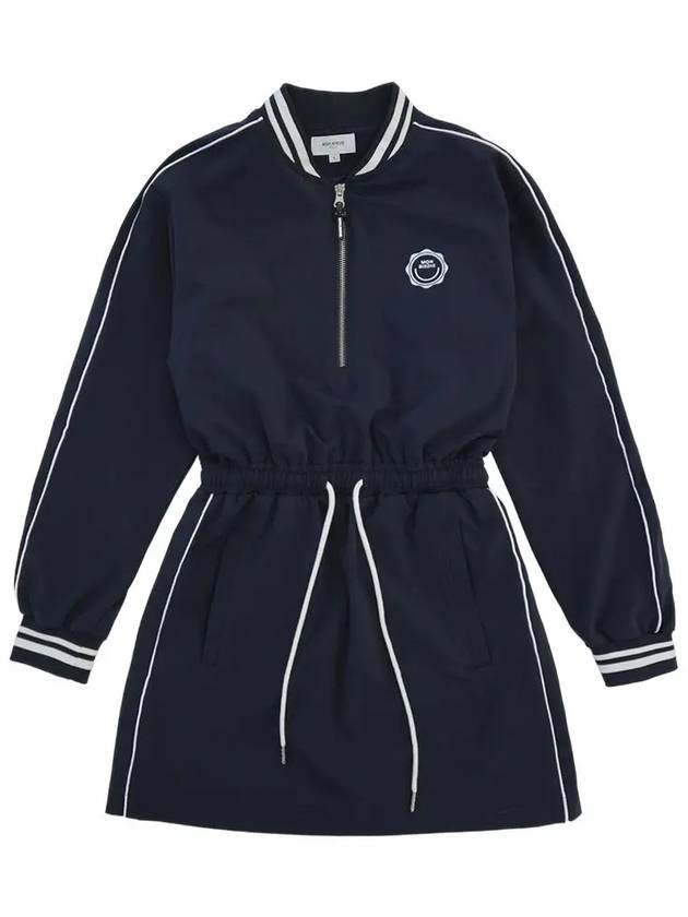 Windbreaker nylon half zip-up long sleeve dress NAVY - MONBIRDIE GOLF - BALAAN 2