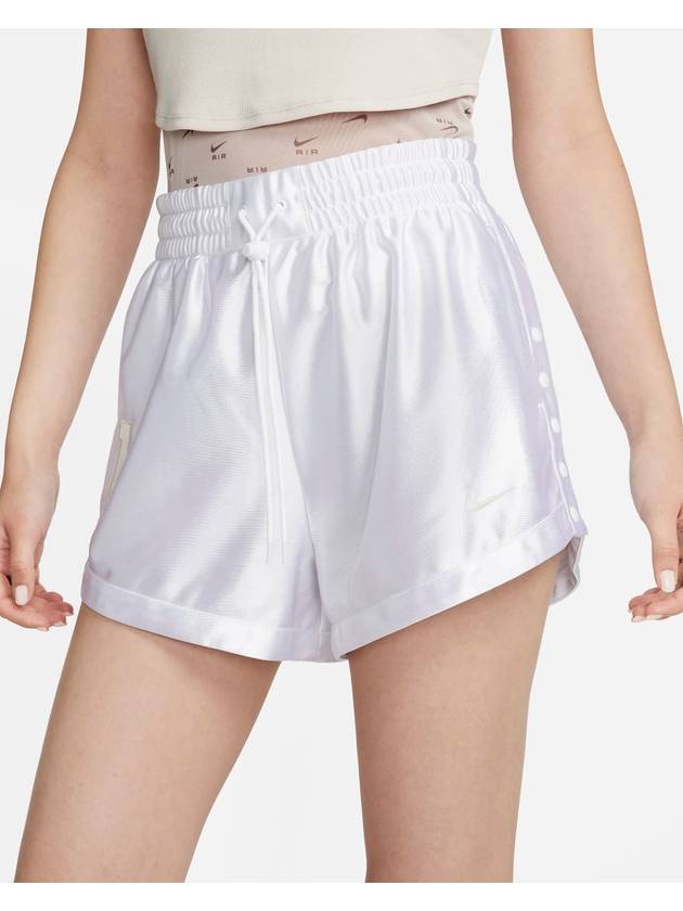 Satin Shorts FQ0699 100 White WOMENS S M Asian Fit - NIKE - BALAAN 4