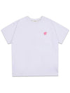 Life Patch Short Sleeve T-Shirt White Pink MCSS24HT7PK - MACKY - BALAAN 2