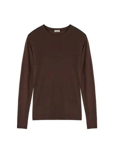 slim silk t shirt brown - NUAKLE - BALAAN 1