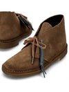 Men's Desert Leather Ankle Boots Suede Cola - CLARKS - BALAAN.