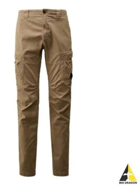 Stretch Sateen Ergonomic Lens Cargo Straight Pants Beige - CP COMPANY - BALAAN 2