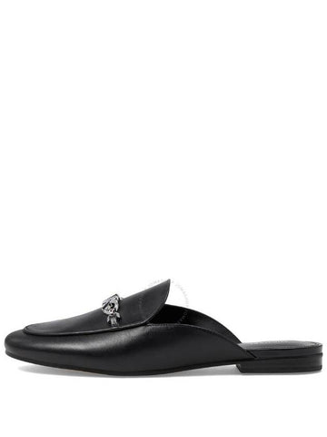 Michael Kors Black Tiffanie Leather Flat Mules, Brand Size 7.5 ( US Size 7.5 ) - MICHAEL KORS - BALAAN 1