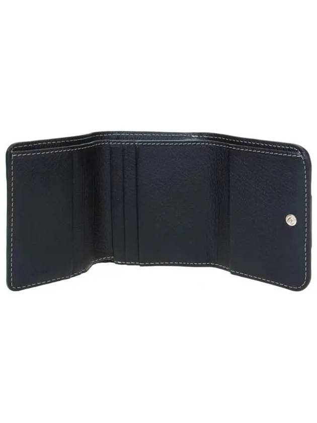 Edith Small Tri-Fold Buffalo Leather Half Wallet Black - CHLOE - BALAAN 7