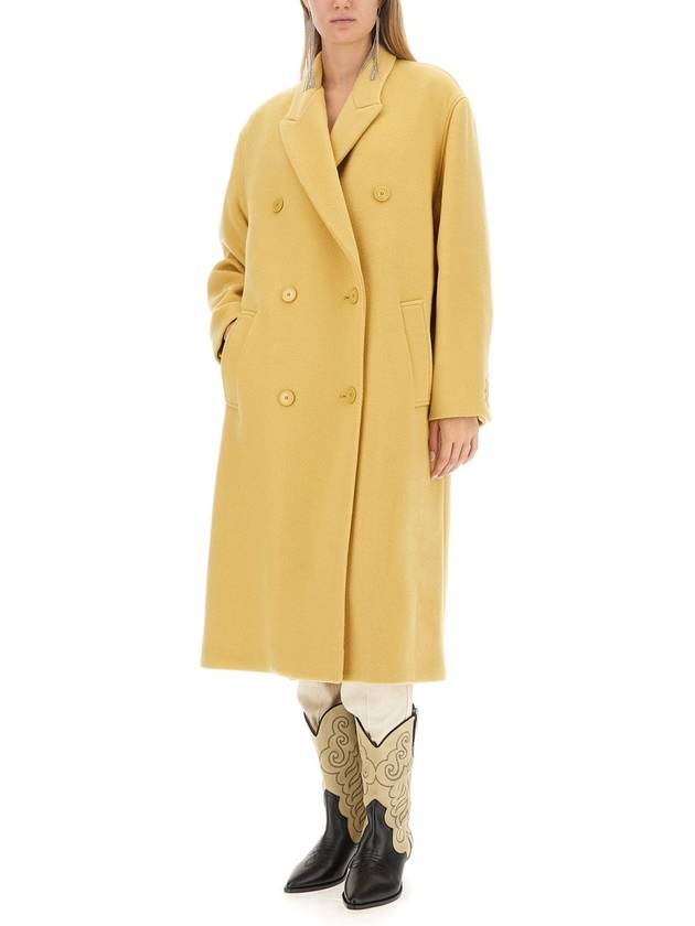 Theodore Wool Single Coat Yellow - ISABEL MARANT - BALAAN 3