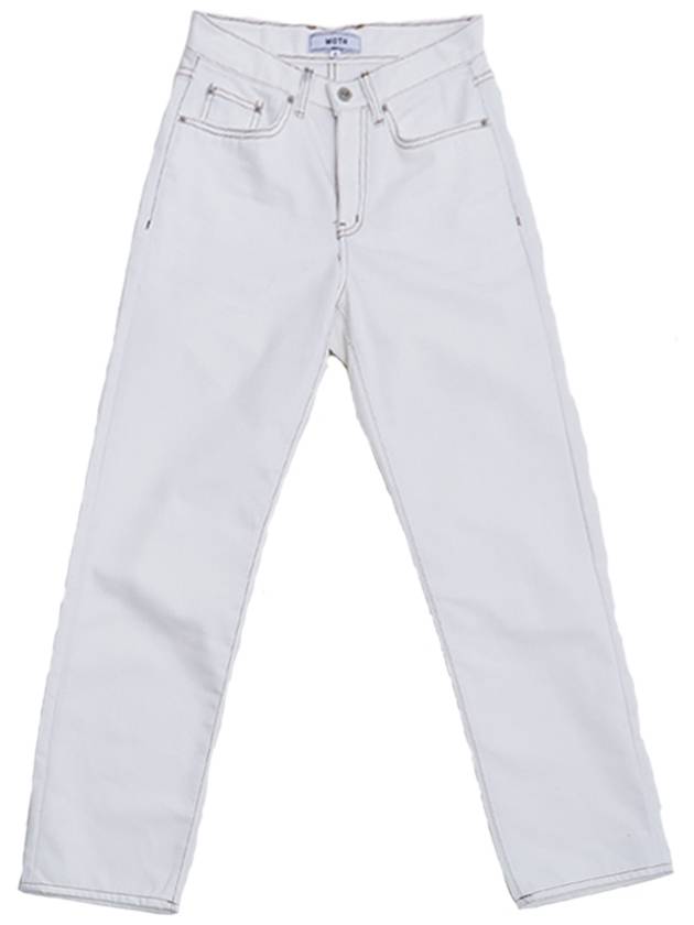 Women's Non-fade Denim Pants White - MOTH - BALAAN 3