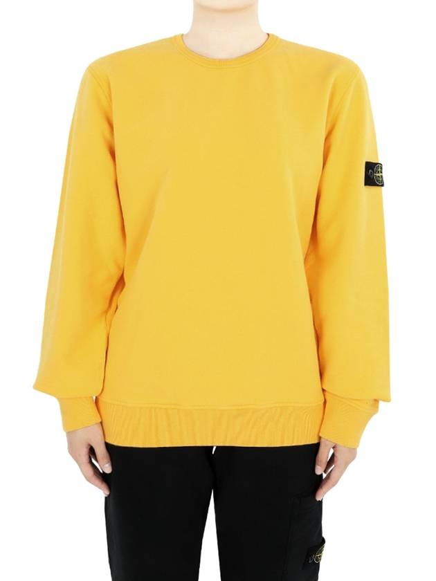 Stone Waffen Patch Round Neck Sweatshirt (Yellow) 811661320 V0030 14A - STONE ISLAND - BALAAN 1