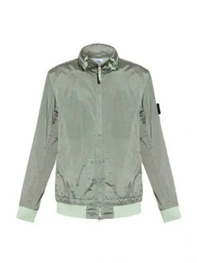 Men's Logo Patch Nylon Metal Zip-up Jacket Light Green - STONE ISLAND - BALAAN 2