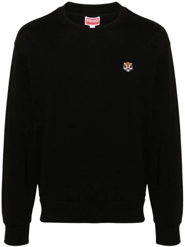 Lucky Tiger Embroidered Sweatshirt Black - KENZO - BALAAN 2