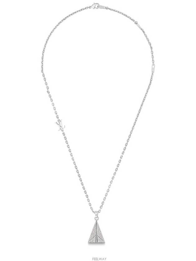 Lux You LV Fairplane Cubic Silver Necklace M01034 - LOUIS VUITTON - BALAAN 8