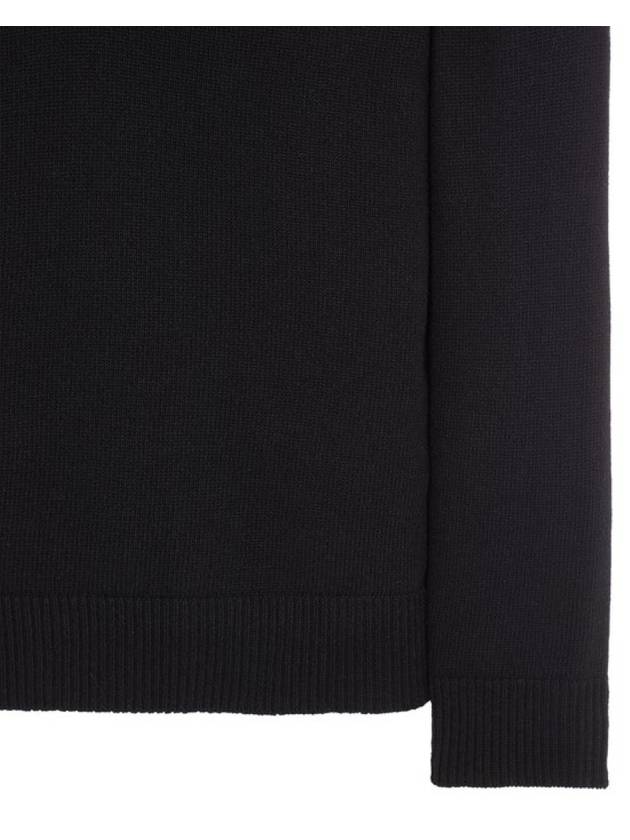 Wappen Patch Button Knit Top Black - STONE ISLAND - BALAAN 6