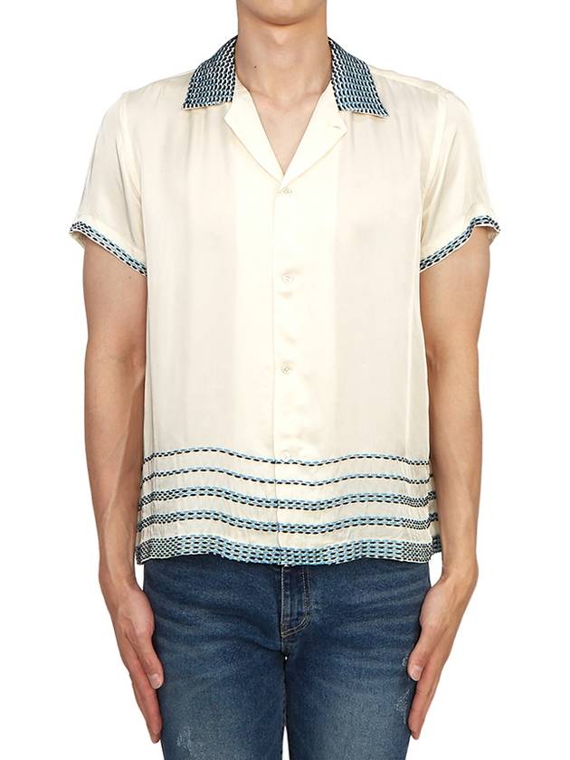 MRF23SH047 CREAM BLUE Men s Short Sleeve Shirt - BODE - BALAAN 4