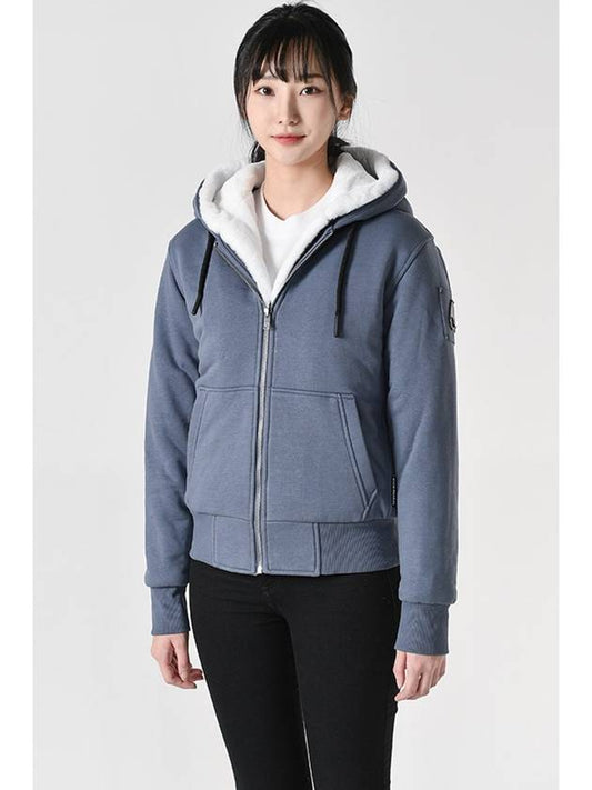 Classic Bunny 3 White Lining Zip Up Hoodie Grisaille - MOOSE KNUCKLES - BALAAN 2