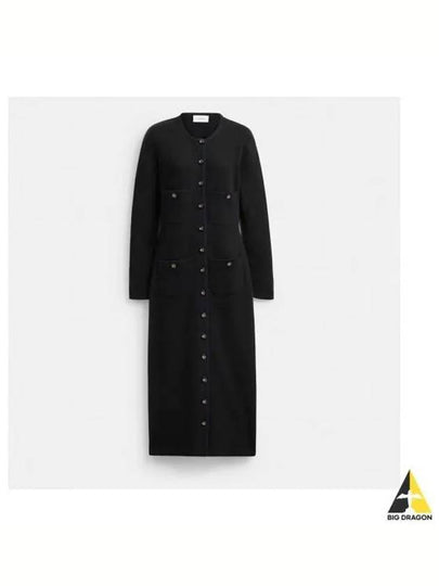 Knit Cardigan Dress CX666 BLK - COACH - BALAAN 2