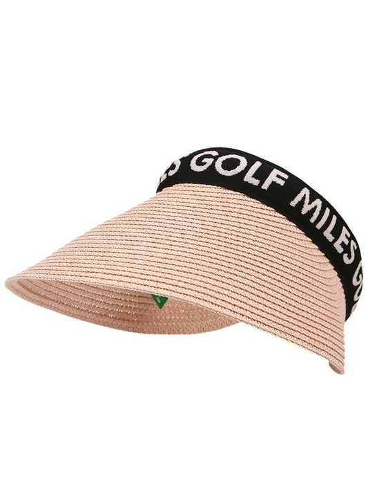 Raffia sun cap sun visorlight pink - MILESANDMILESANDMILES - BALAAN 1