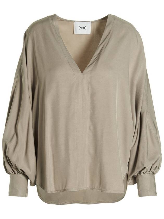 Nude Oversize Blouse - NUDE - BALAAN 1