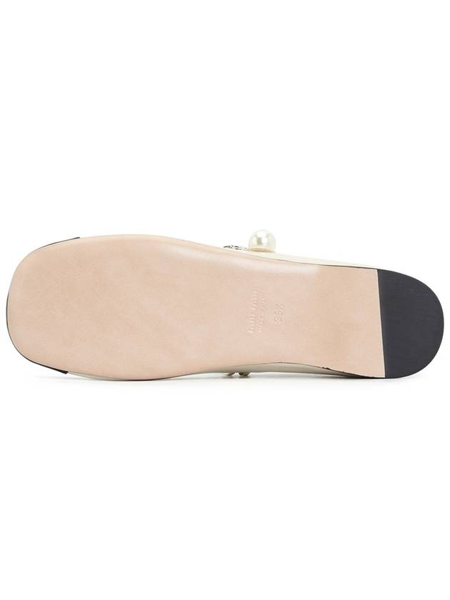 Miu Miu Patent Leather Ballerina Flats Ivory - MIU MIU - BALAAN 6