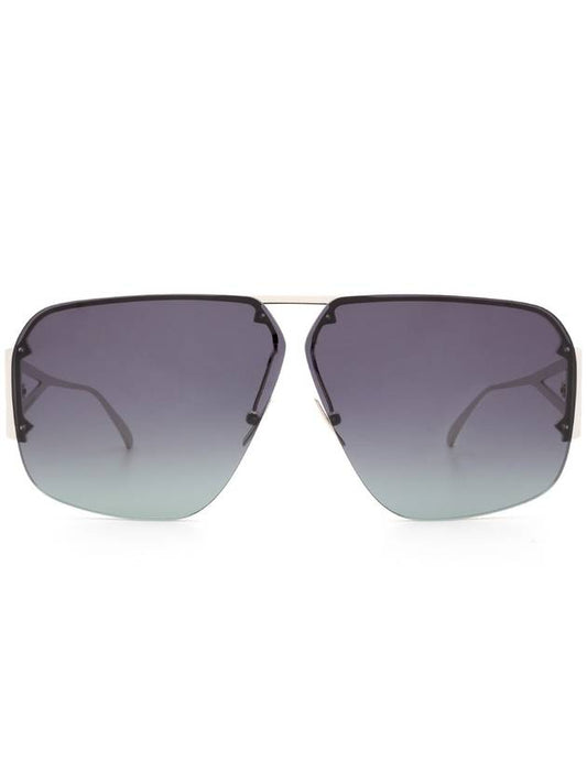 Cut Out Aviator Sunglasses Blue - BOTTEGA VENETA - BALAAN.