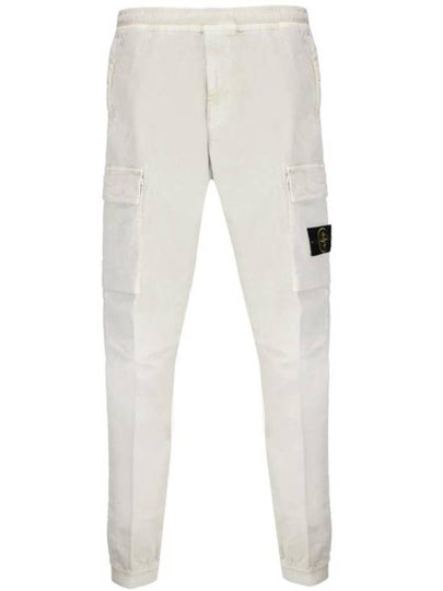 Stretch Cotton Cargo Straight Pants White - STONE ISLAND - BALAAN 2