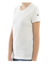 Cotton Logo Patch Short Sleeve T-Shirt White - MONCLER - BALAAN 6