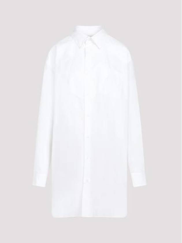 Cotton Poplin Shirt Midi Dress White - MAISON MARGIELA - BALAAN 1