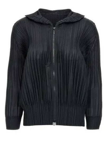 Fluffy Basic Hooded Jacket Black - ISSEY MIYAKE - BALAAN 2