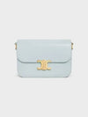 Classique Triomphe Shiny Calfskin Shoulder Bag Soft Blue - CELINE - BALAAN 2