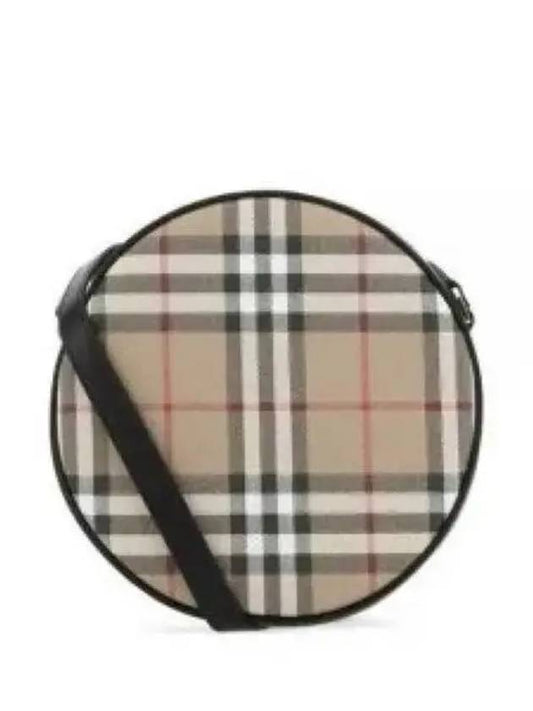 Lewis Check Pattern Round Cross Bag Beige - BURBERRY - BALAAN 2