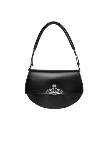 ORB Logo Shoulder Bag Black - VIVIENNE WESTWOOD - BALAAN 1