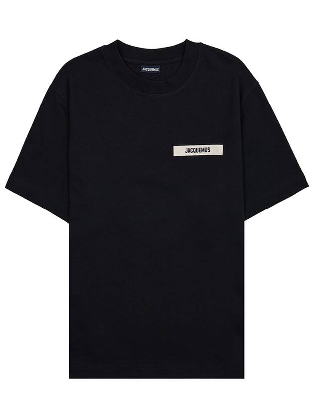 Le Gros Grain Logo Short Sleeve T-Shirt Black - JACQUEMUS - BALAAN 2