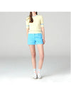 Golfwear Scheme Round Ribbed Knit Short Sleeve T-Shirt Yellow Blue - ONOFF - BALAAN 3