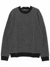 Logo Intarsia Knit Top Black - EMPORIO ARMANI - BALAAN 3