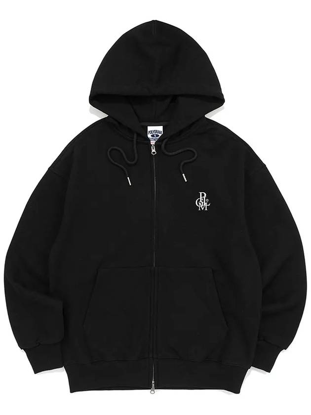 2WAY Symbol Logo Hooded ZipUp Black - POLYGRAM - BALAAN 3