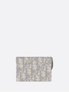 Saddle Flap Card Holder Grey  Oblique Jacquard - DIOR - BALAAN 5