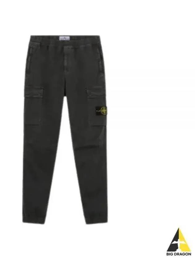 Stretch Cotton Cargo Straight Pants Grey - STONE ISLAND - BALAAN 2