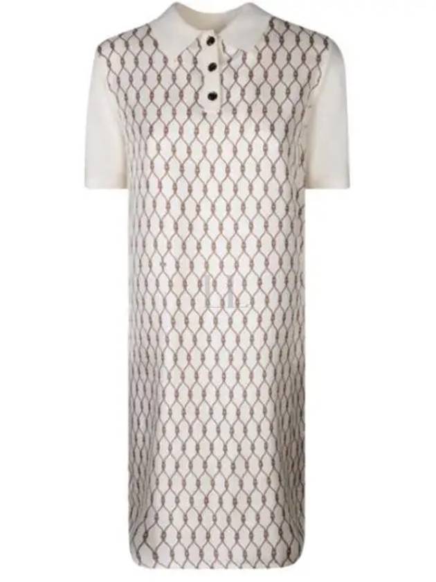 Silk Front Polo Midi Dress Ivory - TORY BURCH - BALAAN 2