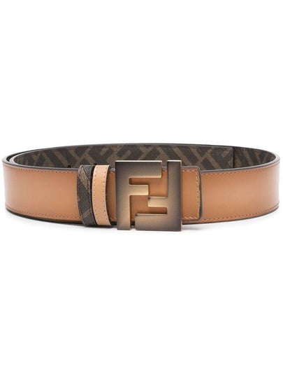 Men's FF Reversible Leather Belt Brown - FENDI - BALAAN 2