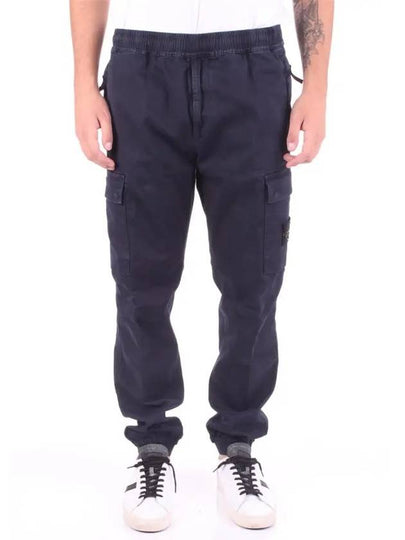 Men's Wappen Patch Straight Pants Navy - STONE ISLAND - BALAAN 2