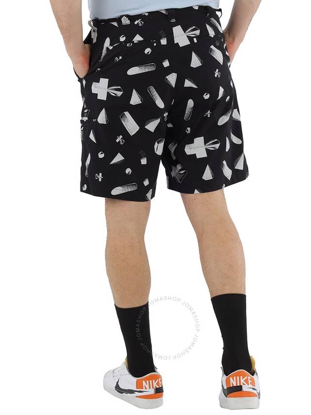 Undercover Men's Black Abstract Geometric Print Shorts, Brand Size 3 (Medium) - UNDERCOVER - BALAAN 3