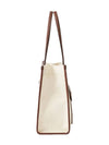 Freya Small Canvas Leather Tote Bag Natural Tan - BURBERRY - BALAAN 3