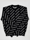 All-Over Mini Logo Wool Knit Top Black - BALENCIAGA - BALAAN 7