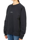 Mini Logo Crew Neck Sweatshirt Black - ACNE STUDIOS - BALAAN 4