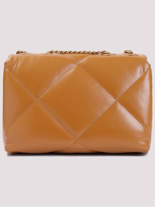 Kira Diamond Quilted Shoulder Bag Brown - TORY BURCH - BALAAN 3